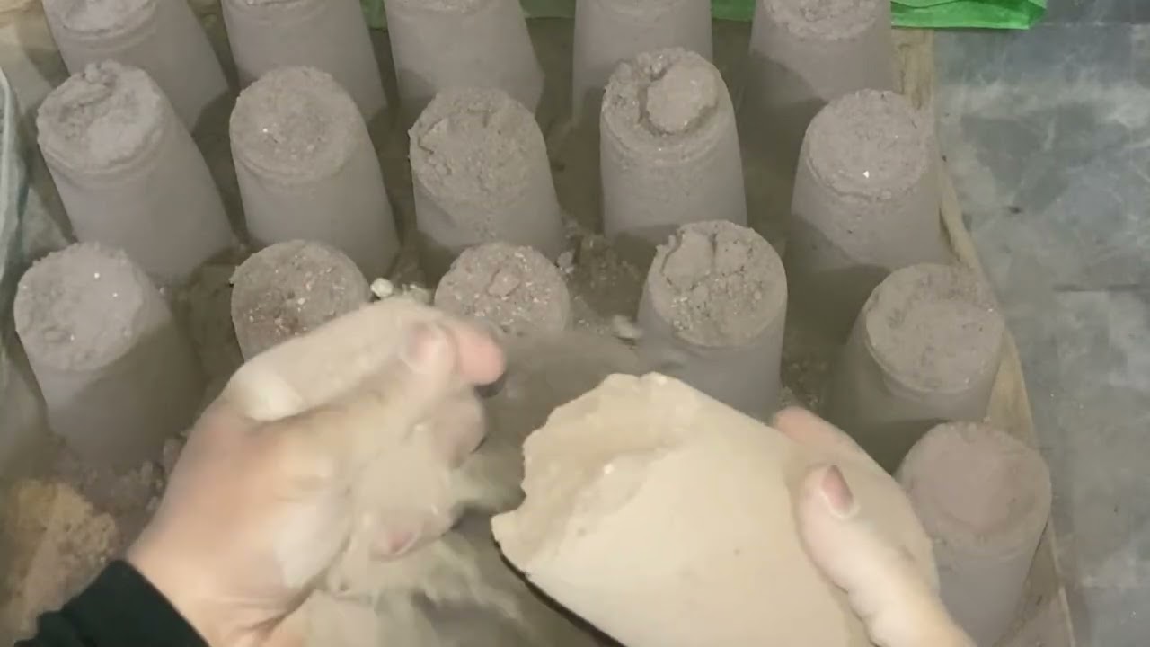 Pure Red Dirt Crispy Satisfying Dry Crumbling Glass Shape |Watch Full Video 