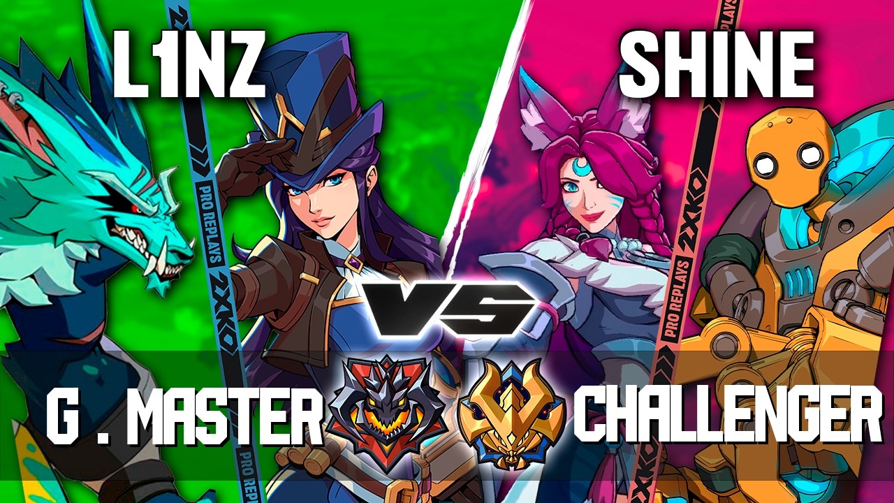 2XKO ▰ L1NZ (Caitlyn-Warwick) vs SHINE (Ahri-Blitzcrank) ▰ 2XKO Pro level replays