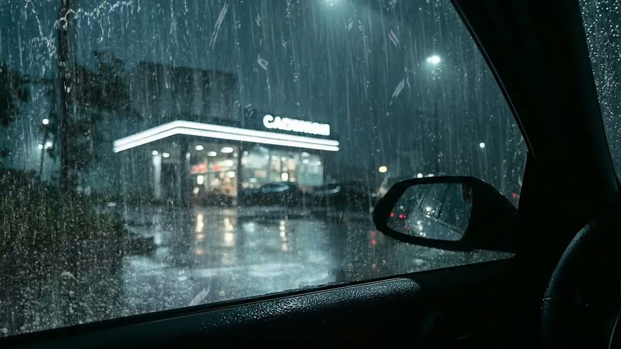 Massive Heavy Rain Inside a Car – Clear Your Mind & Fall Into Deep Sleep 10 Hours