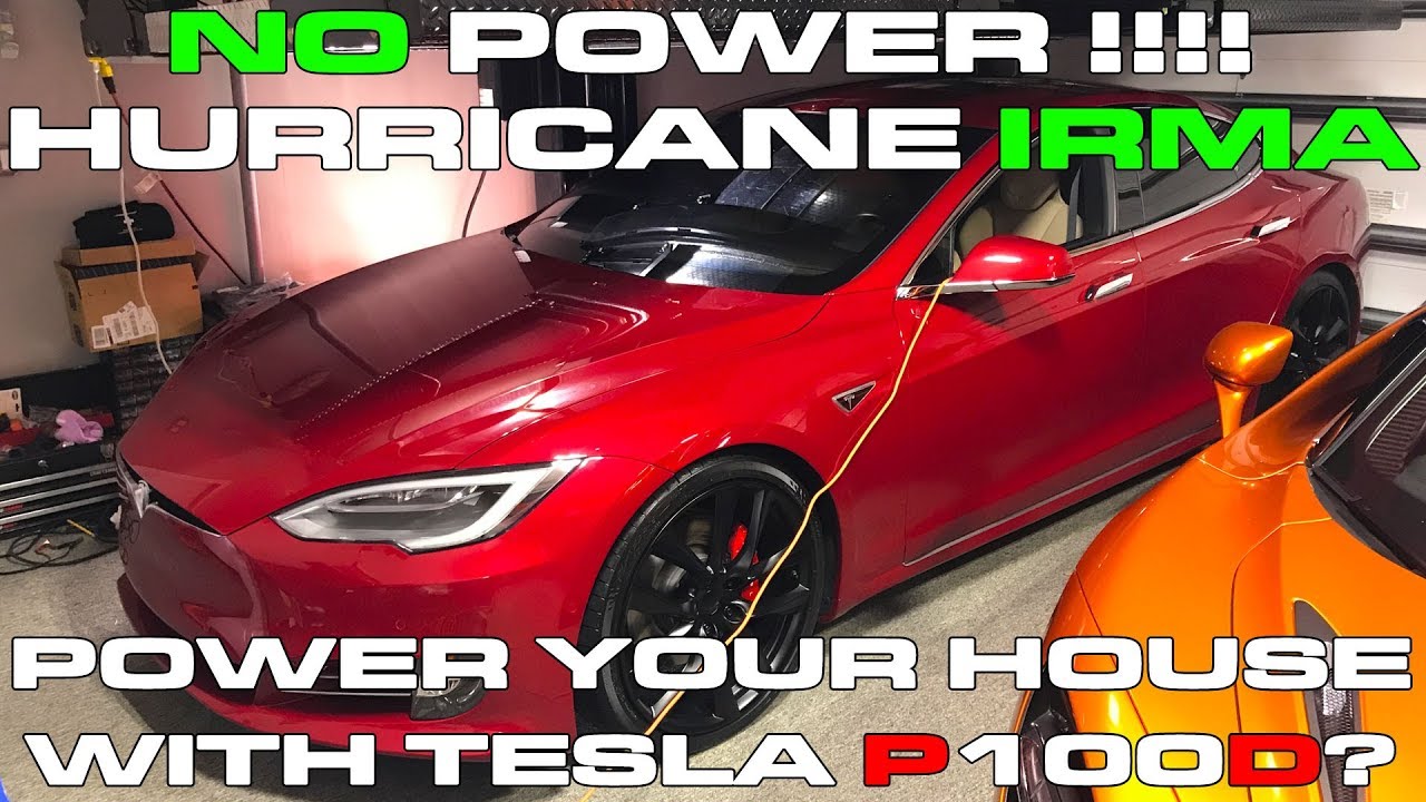 Using Camper Mode in the Tesla Model S P100D to Power House during Hurricane Irma Power Outages?