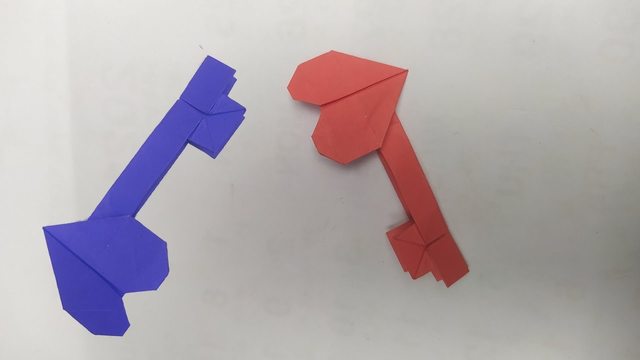 Easy Origami Heart Key