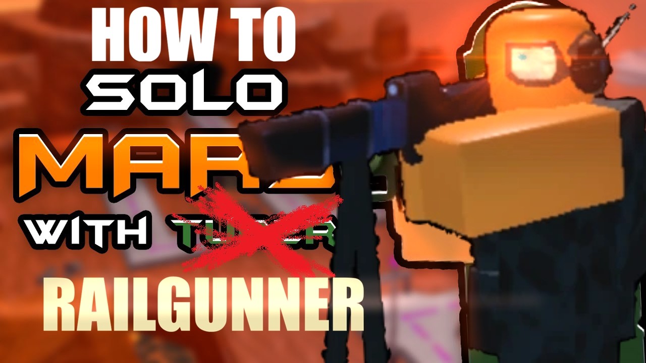 Tower Battles How to Stack Railgunners on Mars + Wave 40 gameplay