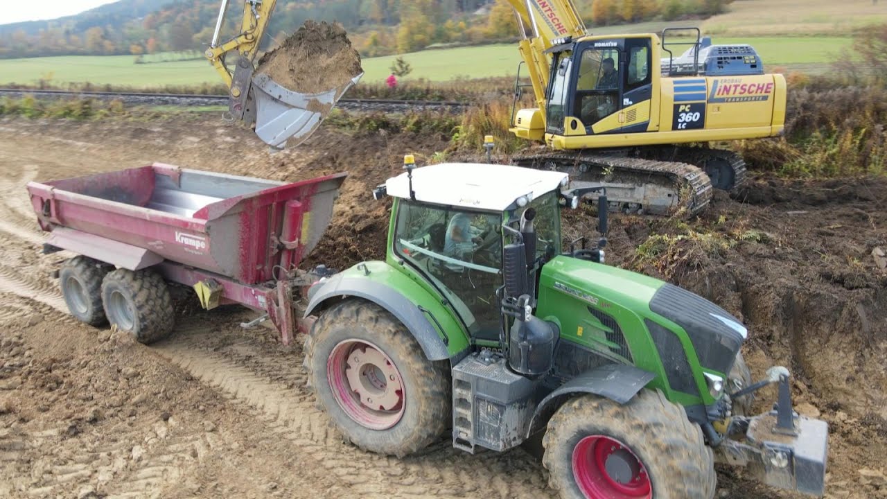 Komatsu PC360 ¤ Fendt 826 ¤ Fendt 724 ¤ Fendt 718 ¤ Krampe Halfpipe ¤ Liebherr PR 726 ¤ Leica 👊