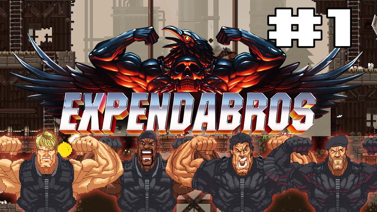 Stumpt Plays - EXPENDABROS - #1 - Flex Your Pecs!! (4 Player Gameplay)