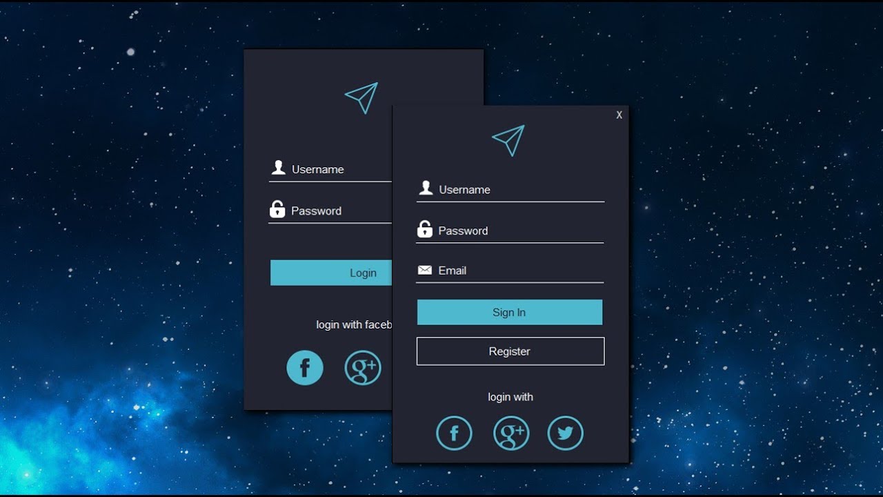 MODERN DESIGN Visual Studio C# | TUTORIAL Slide Menu Login UI