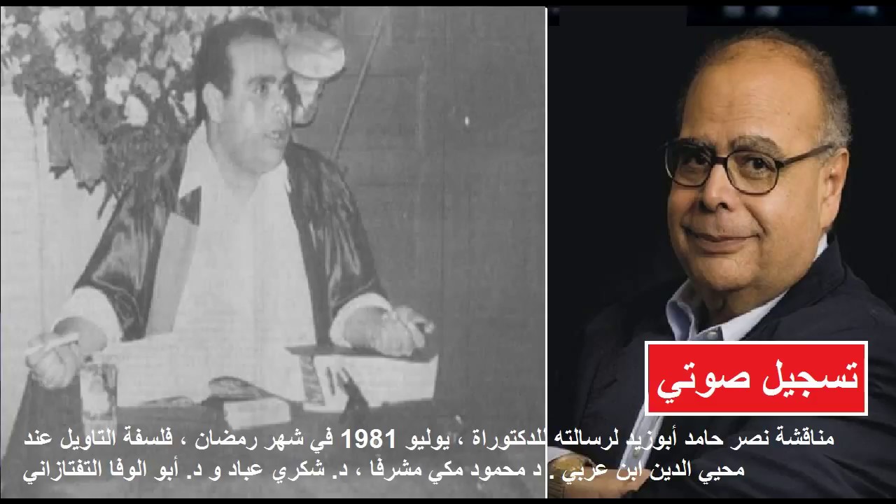 مناقشة نصر حامد أبوزيد لرسالته للدكتوراة ، يوليو 1981 : فلسفة التاويل عند محيي الدين ابن عربي