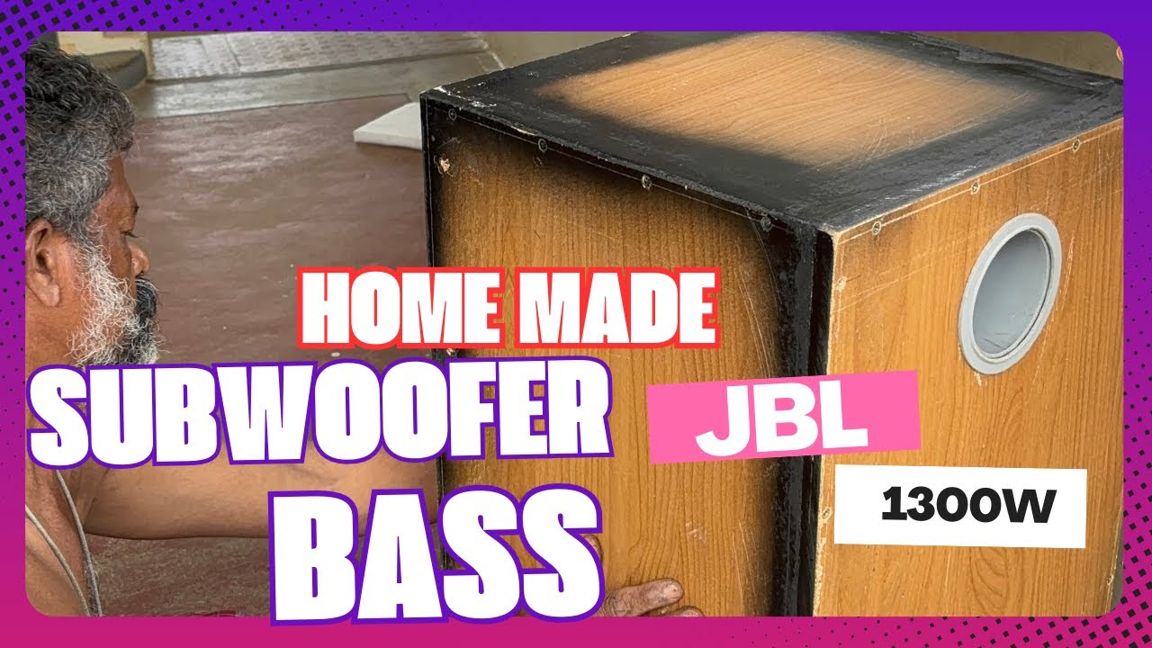 Home made Subwoofer | JBL 1300w | ultimate Bass | subwoofer with leftover wooden plates 