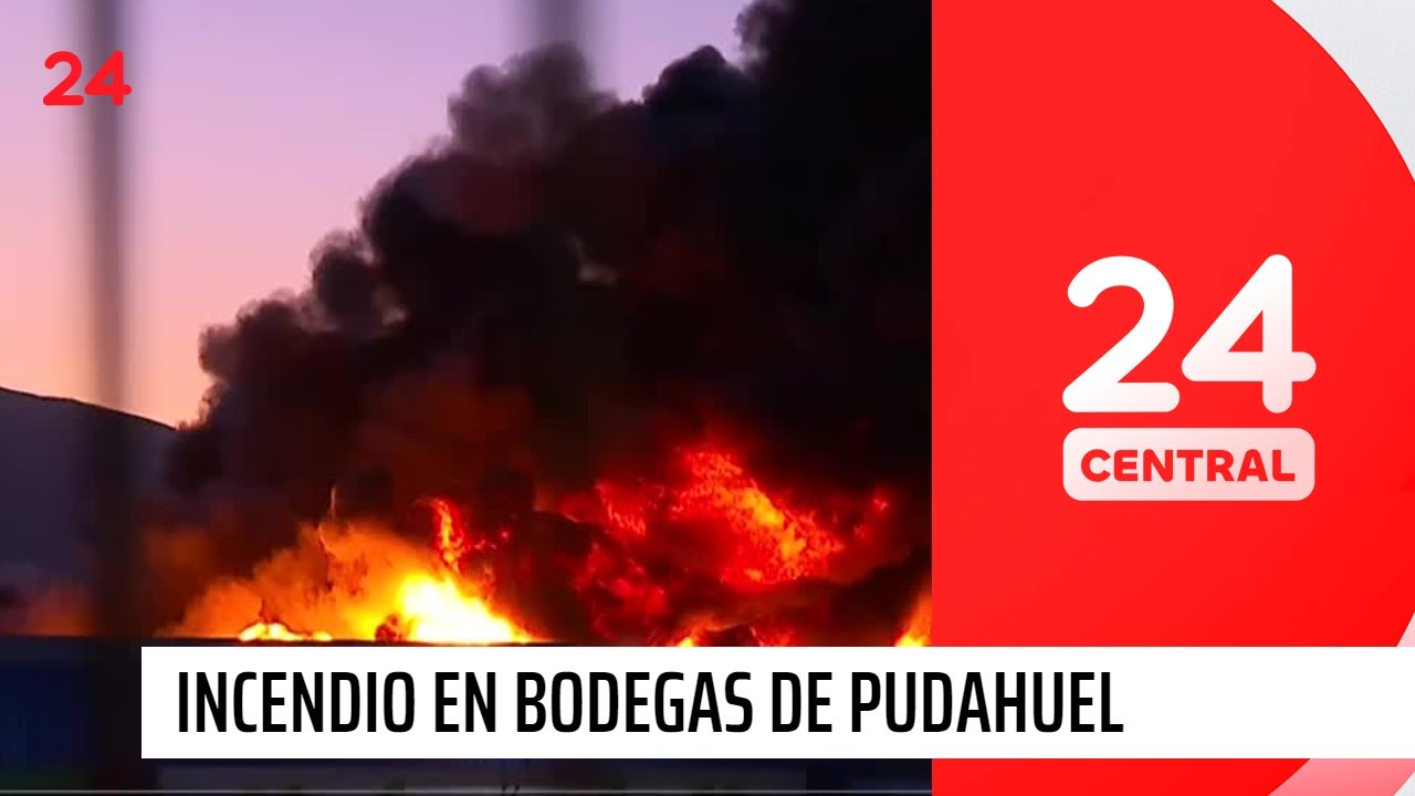Gigantesco incendio y explosiones en bodegas de Pudahuel | 24 Horas TVN Chile