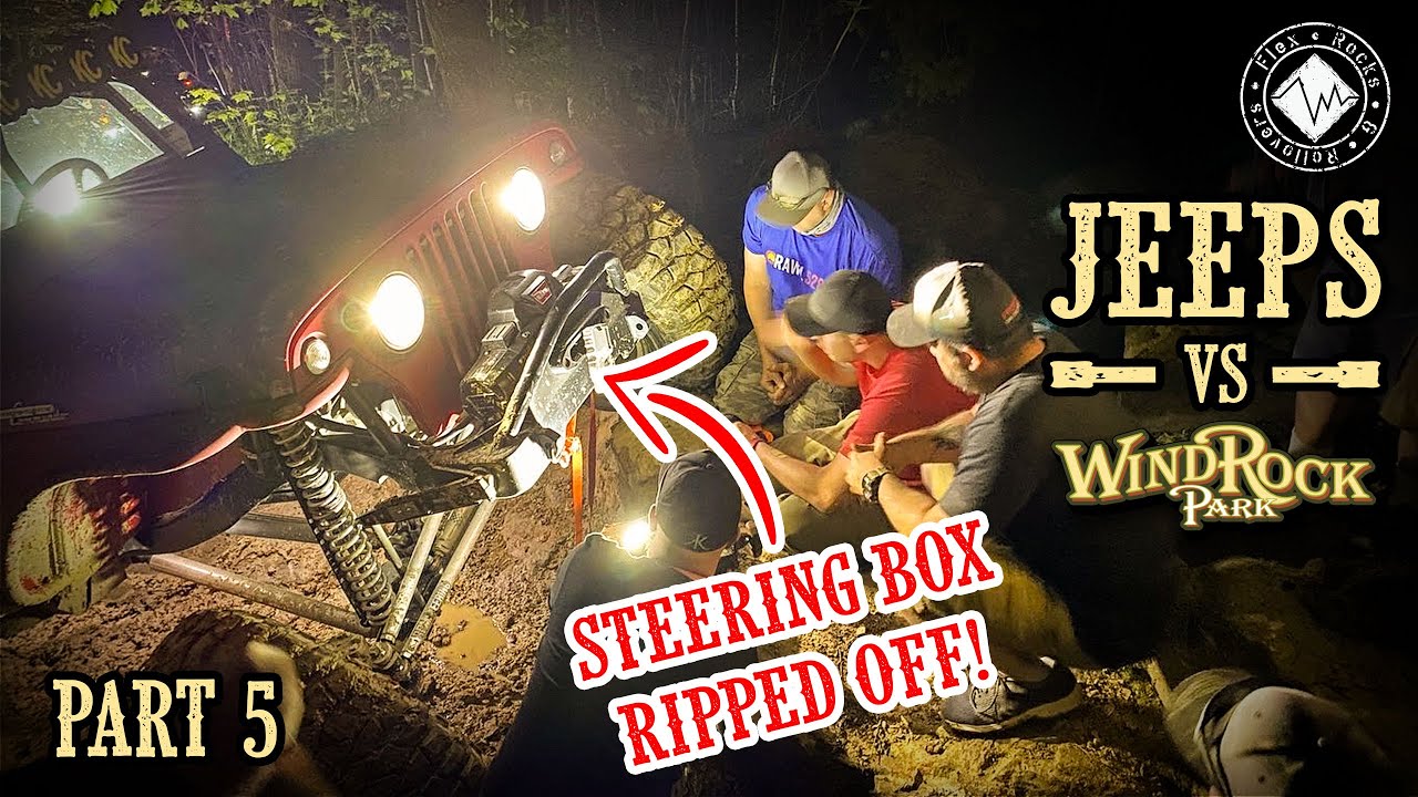 More Carnage! Steering Box ripped off! Jeeps vs Windrock Park | - Part 5