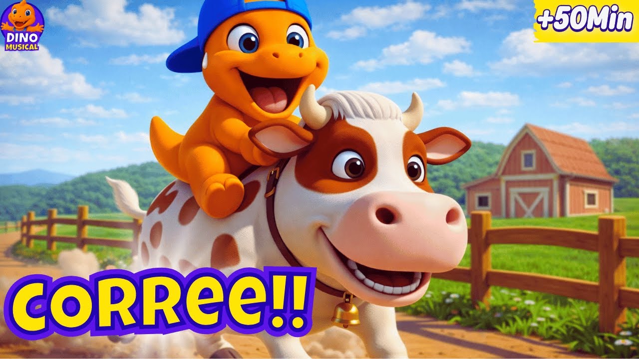 🦖🤣🐄 50 MINUTOS — CORRE, CORRE! A VAQUINHA DISPAROU! Risadas Sem Parar na DINOLÂNDIA 🎶