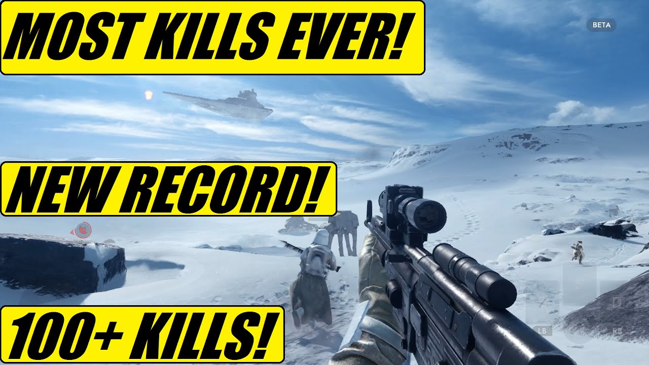 Star Wars Battlefront &mdash; САМОЕ БОЛЬШОЕ КОЛИЧЕСТВО УБИЙСТВ В ИСТОРИИ! | НОВЫЙ РЕКОРД! БОЛЕЕ 100 УБИ...