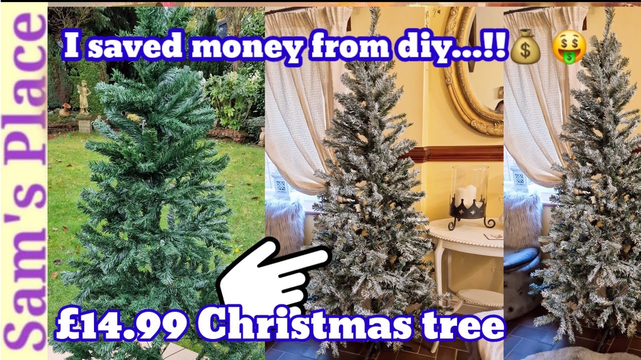 How to spray Artificial Christmas tree | white spray | Cheap Cheerful