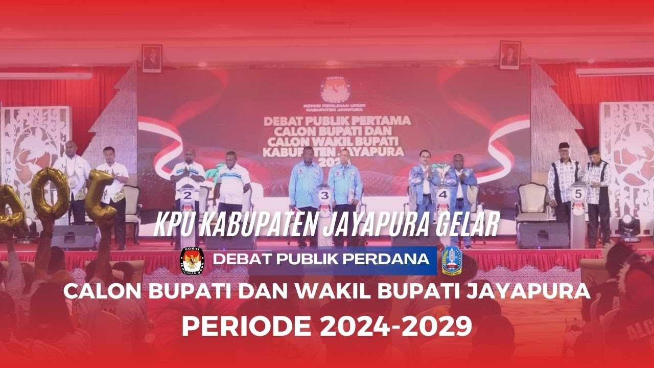 KPU KABUPATEN JAYAPURA GELAR DEBAT PUBLIK PERDANA CALON BUPATI DAN WAKIL BUPATI JAYAPURA