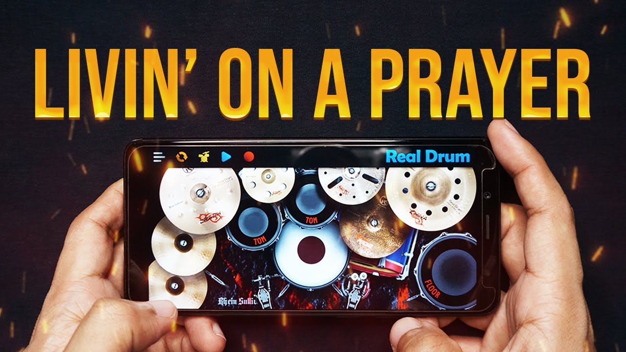 I played Bon Jovi's "Livin’ on a Prayer" on Realdrum App