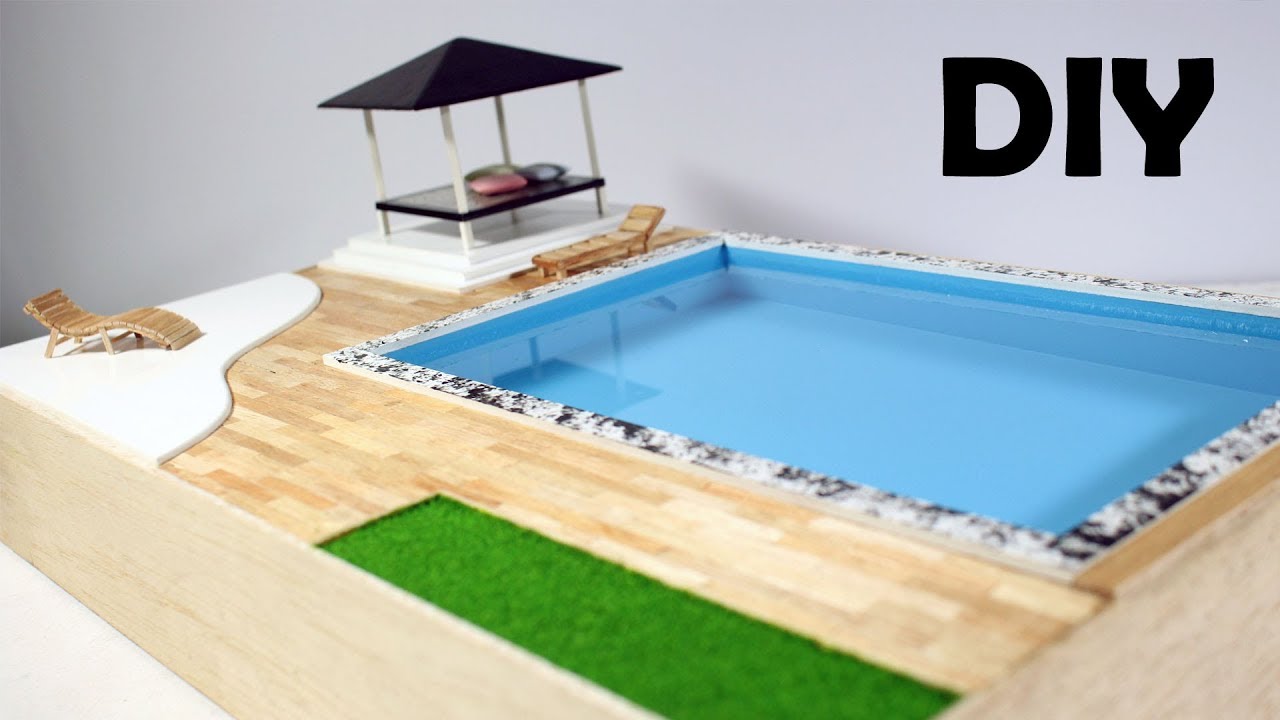 How To Make Swimming Pool Miniature DIY (Diorama)