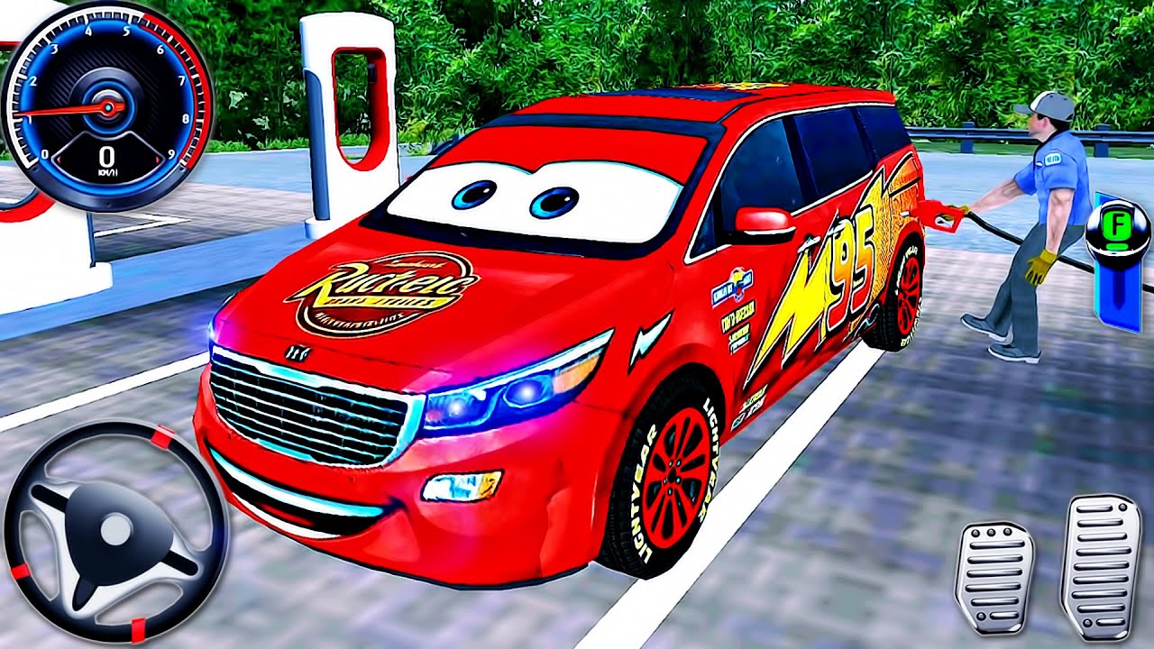 Lightning McQueen Kia Carnival Real City Driving - 3D Driving Class #44 - Android GamePlay