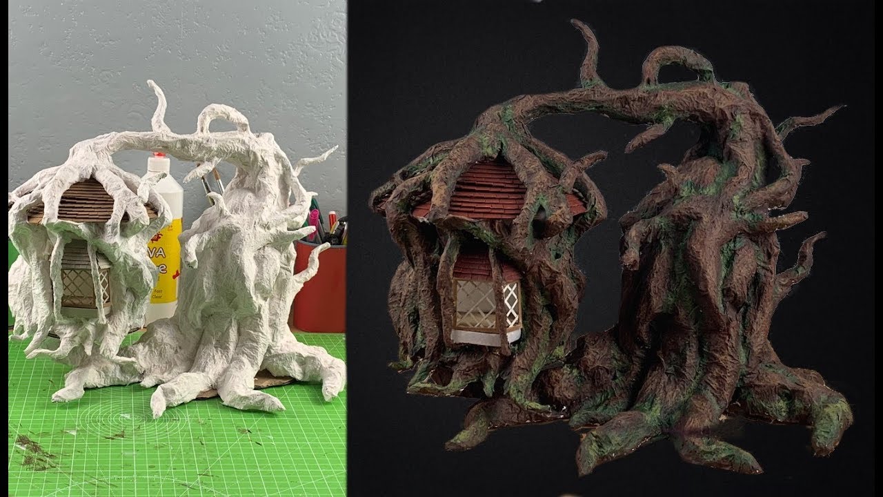 Paper Mache Witches Treehouse