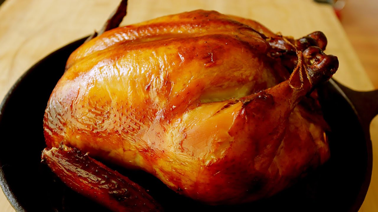 感恩节烤火鸡： 百里香烤火鸡，外皮脆，肉嫩多汁及Gravy做法 Tender and Juicy Thanksgiving Turkey