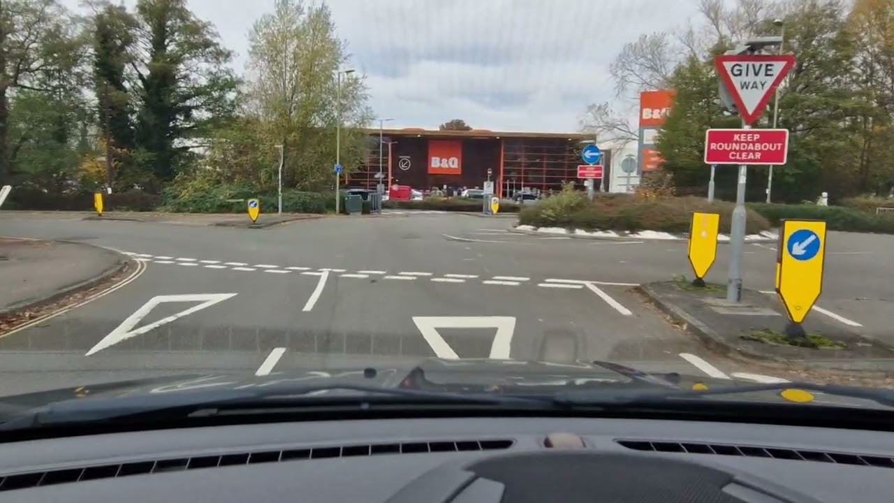 Sulzers Roundabout A327 to Princemead & back to A327 W. Farnborough Driving Test Route Help Tips