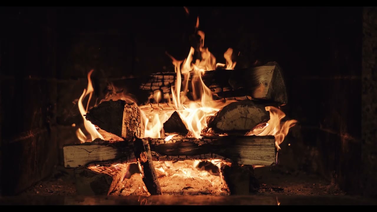 Cozy Fireplace 4K - 3 Hours of Relaxing Crackling Fire Sounds