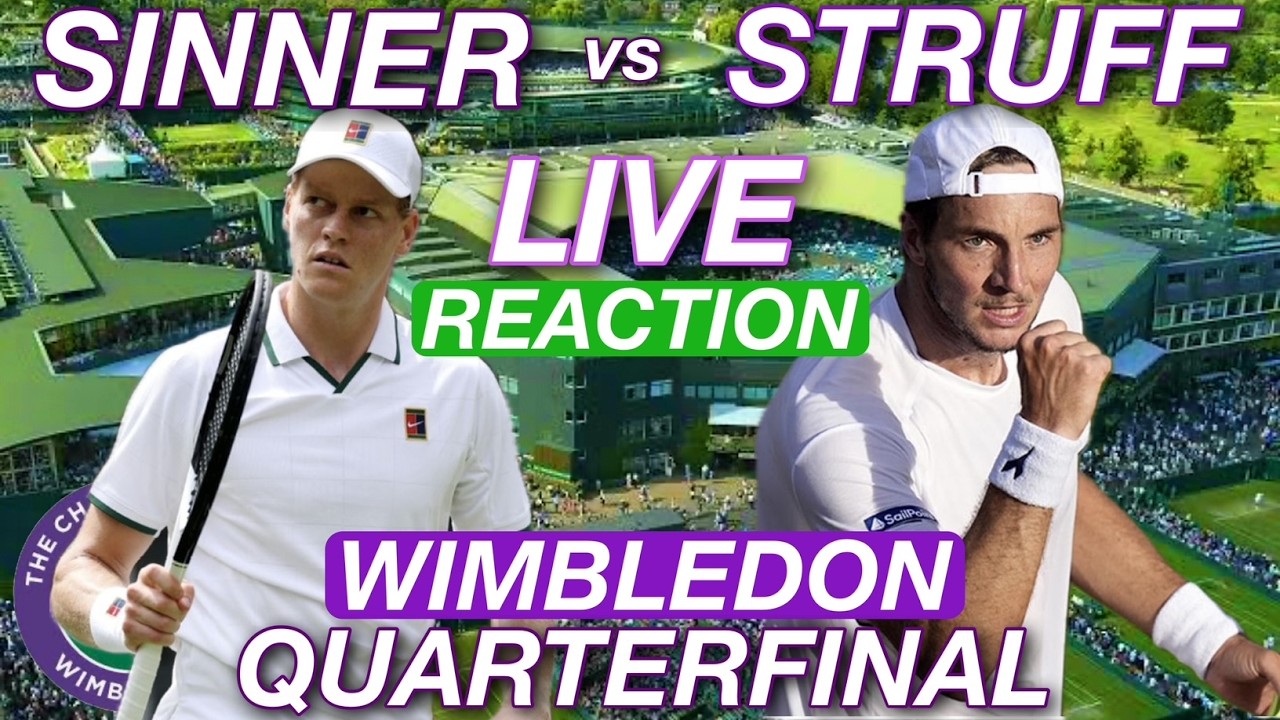 Sinner vs Struff 2026 Wimbledon Quarterfinal | Live Reaction & Watchalong