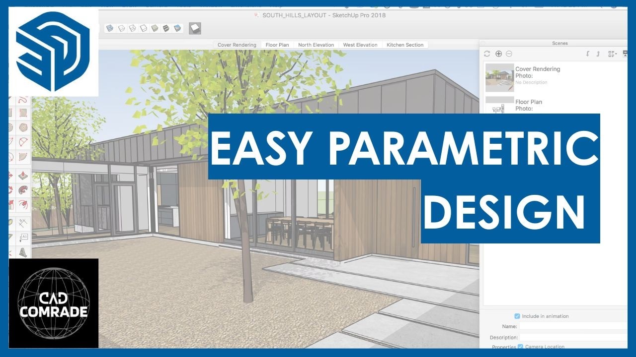 how to make parametric shape in sketchup