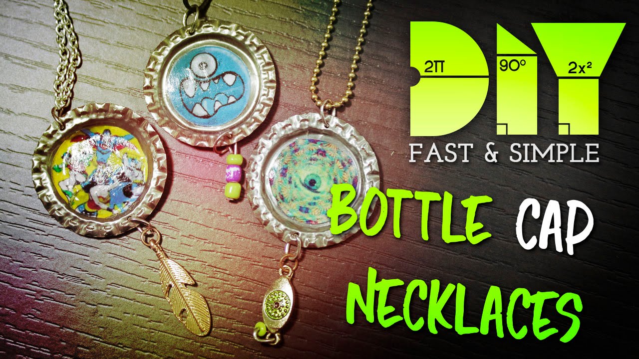 LEARN HOW TO MAKE: BOTTLE CAP NECKLACE  | DIY!  | FULL HD