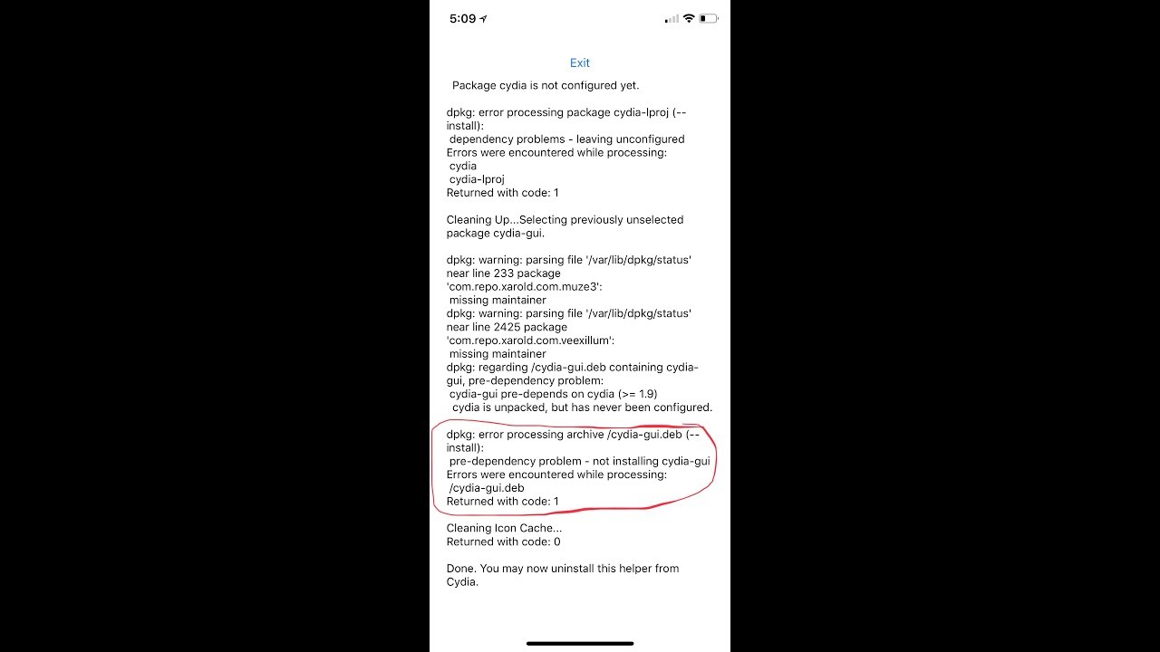 Fix How Get Cydia Back If You Downloaded Cydia-Upgrader-Helper From Store & If It Fails To Recover
