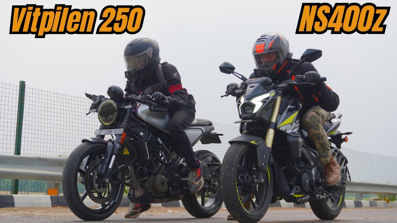 NS400z vs Husqvarna Vitpilen 250 Drag Race