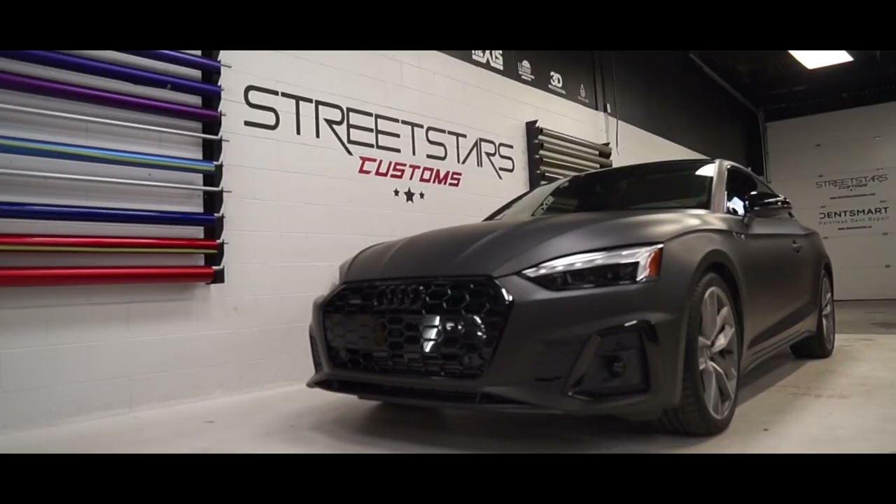 AUDI A5 WRAPPED IN 3M MATTE DEEP BLACK