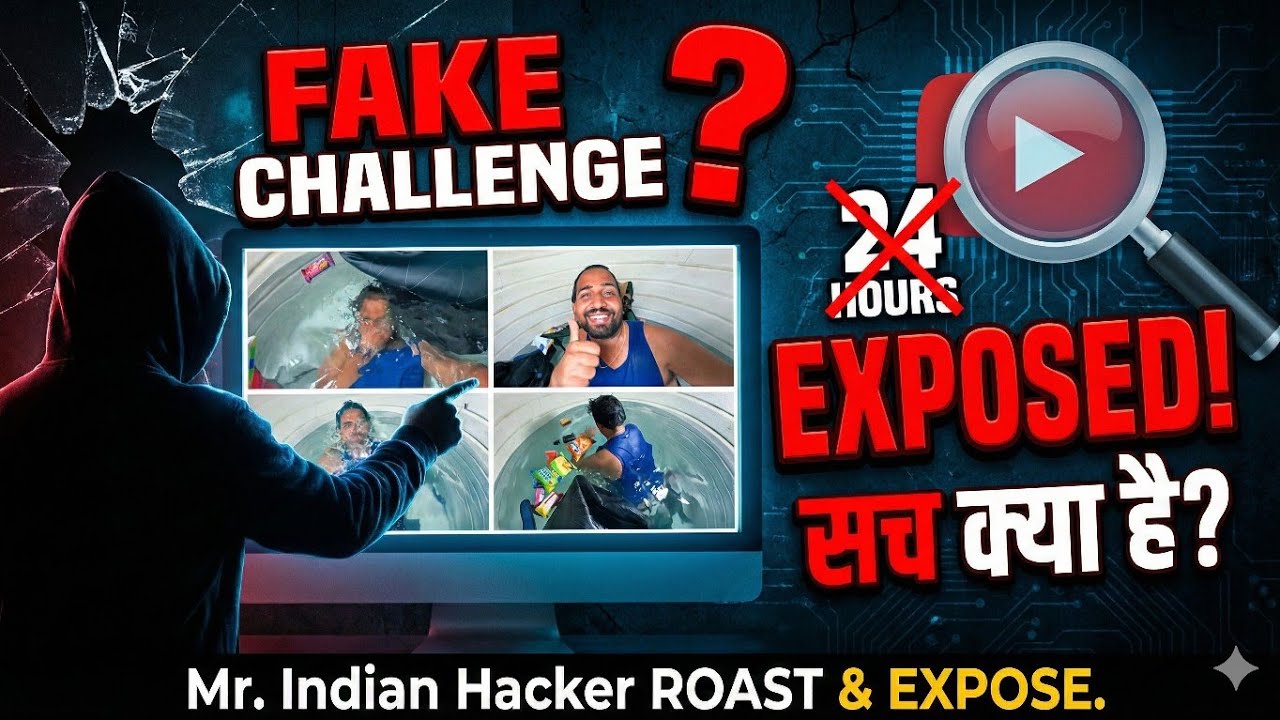 सच्चाई जान लो! 😡 Mr Indian Hacker 24 Hours in Water Tank EXPOSED & ROASTED
