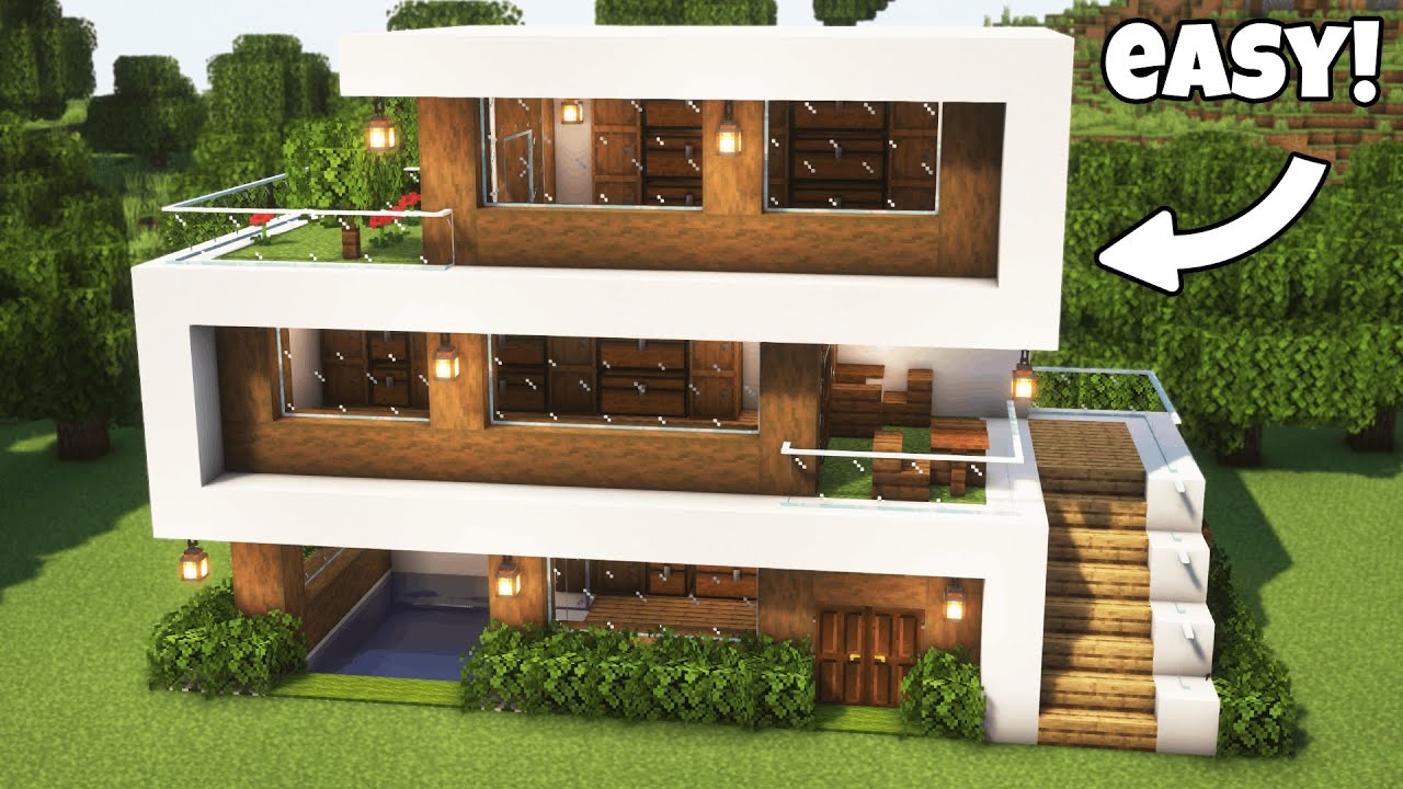 Minecraft Easy Modern House Tutorial⚒️