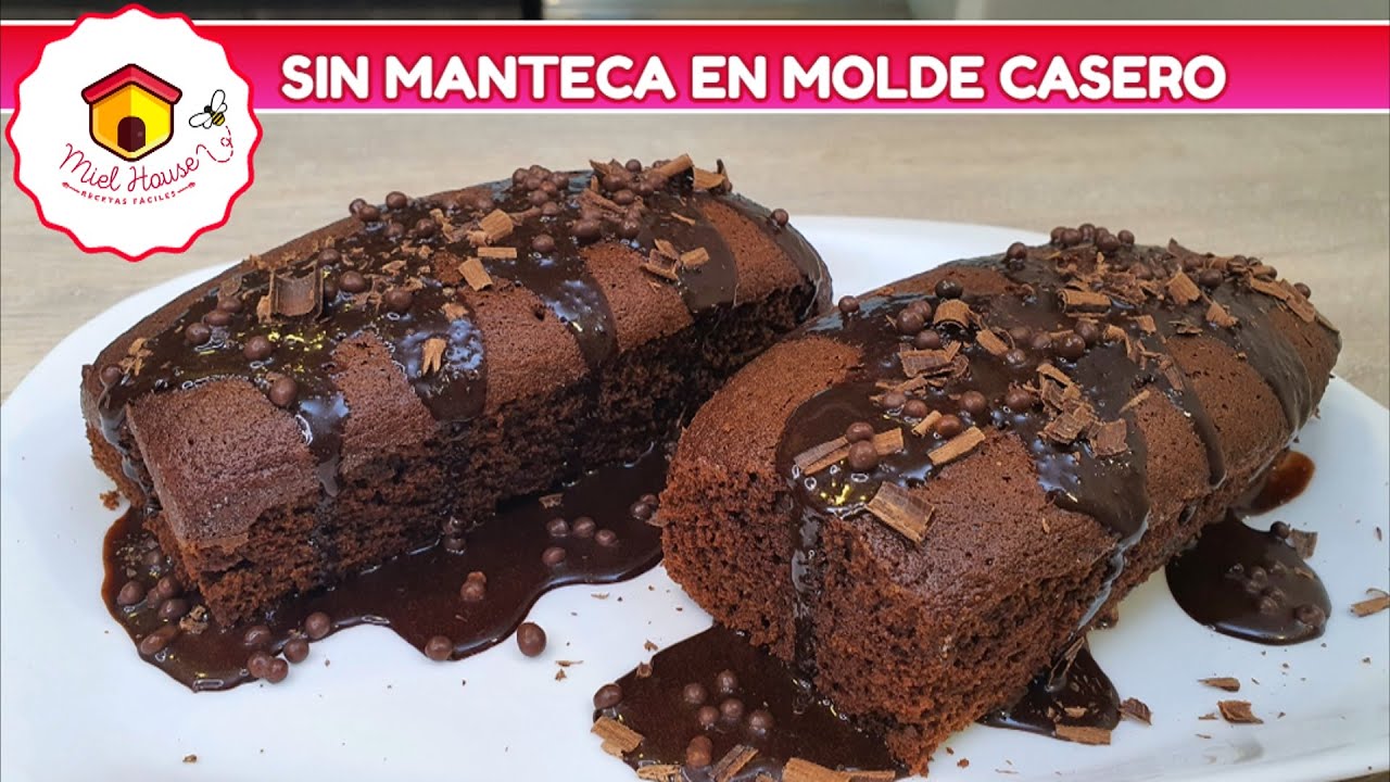Budin esponjoso de chocolate CON O SIN MOLDE sin manteca con poquitos ingredientes