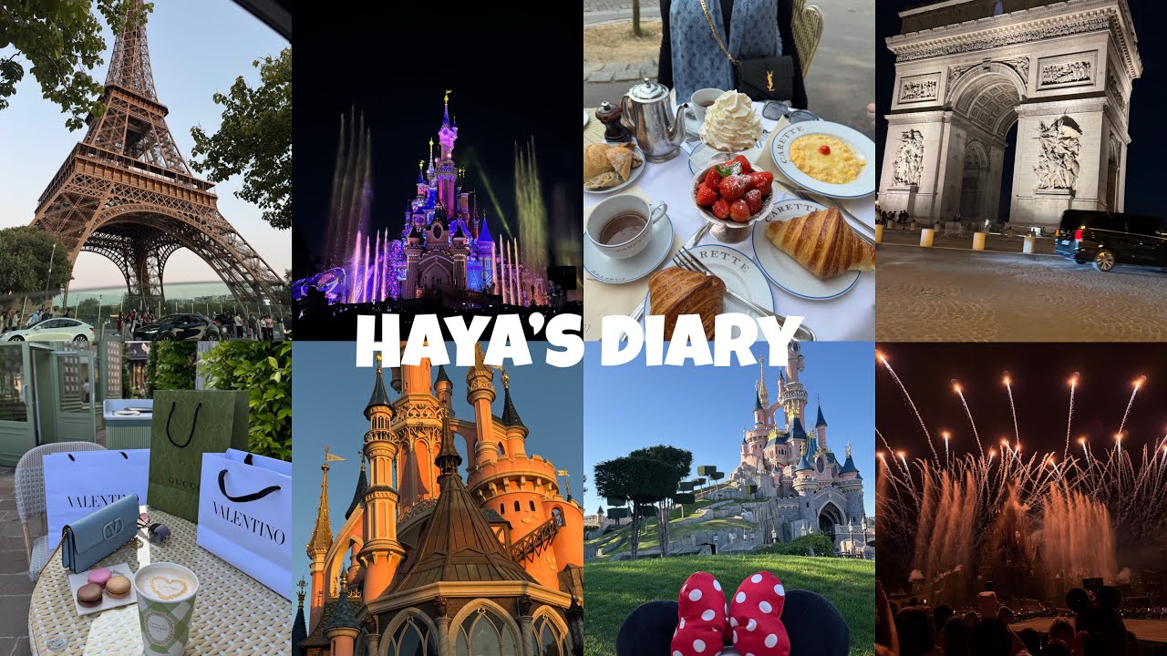 فلوق باريس مدينة الأحلام🤩🥐 ديزني لاند باريس كل شي بالتفاصيل🎢🎪رحلة الجمال مع اهلي لأشهر الاماكن ❤️