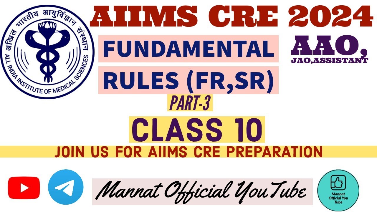 AIIMS CRE AAO, Assistant, Class10🔥 #aiimscre #aao #FRSR