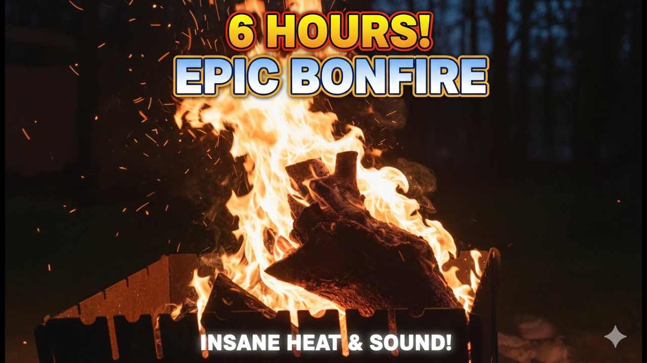 Real Fireplace: 6 Hours of Crackling Fire 4K ULTRA HD #asmr #fire #relaxing #nature #forest