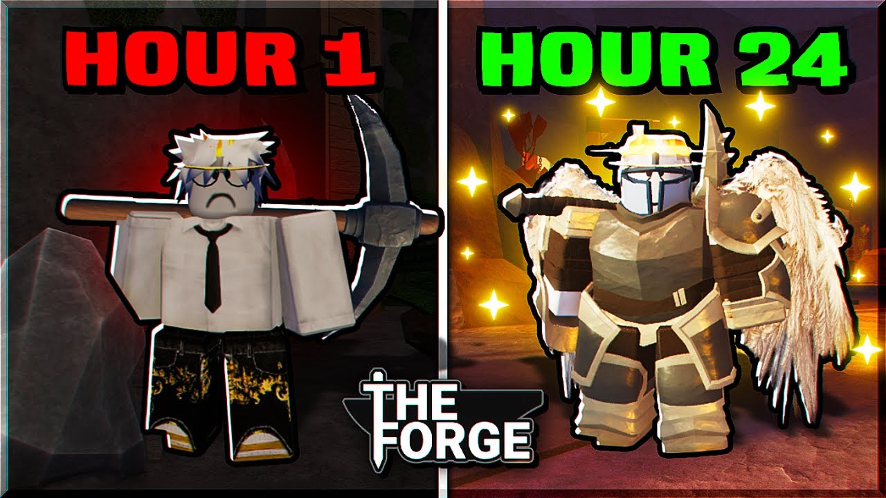 I Spent 24 HOURS Playing THE FORGE Roblox!