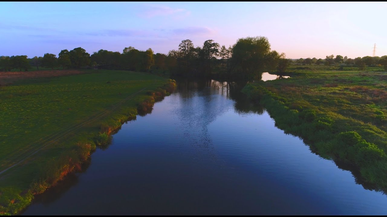 Sunset Over River Wey (from Phantom 4 Pro and Mavic)