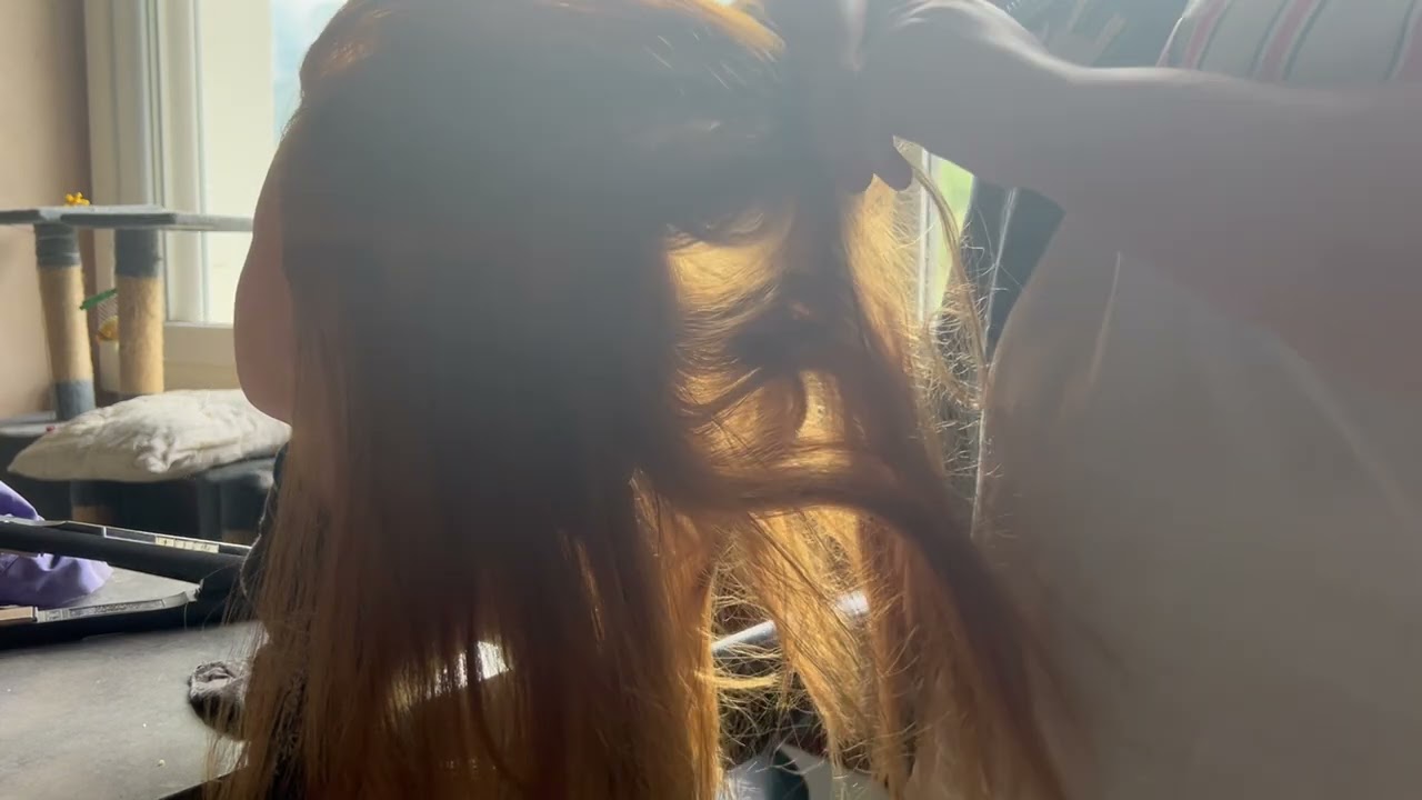 💇‍♀️ASMR CHEVEUX :  J'ESSAYE DE SAUVER MA TÊTE A COIFFER EN LUI LISSANT LES CHEVEUX 💇‍♀️