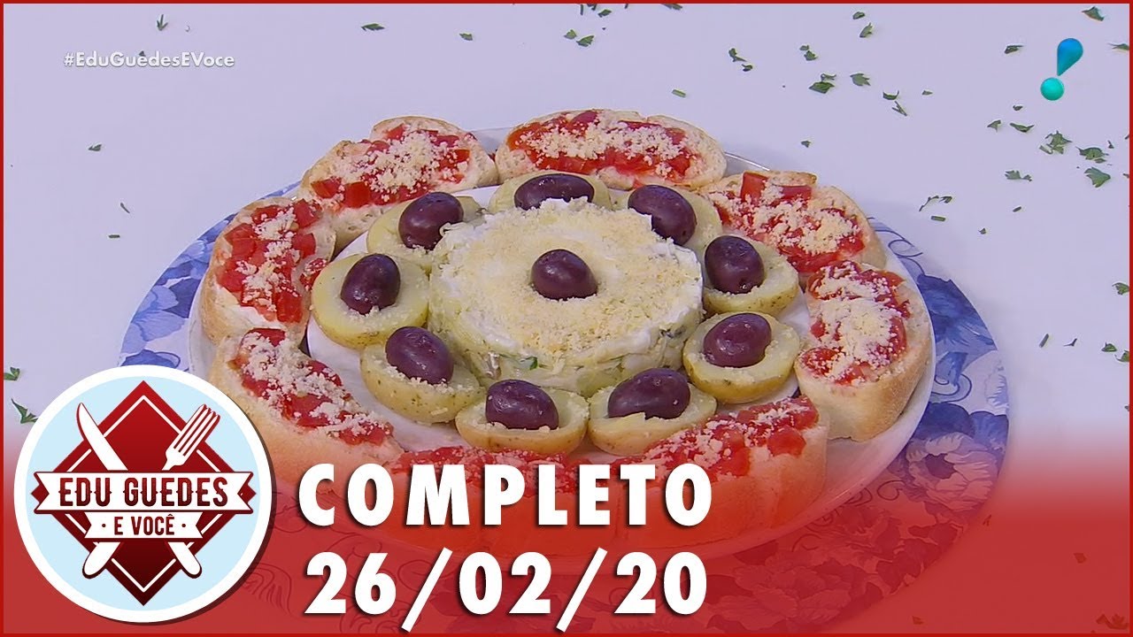 Convidado de Edu Guedes faz receitas de bolinho de bacalhau e mais entradas