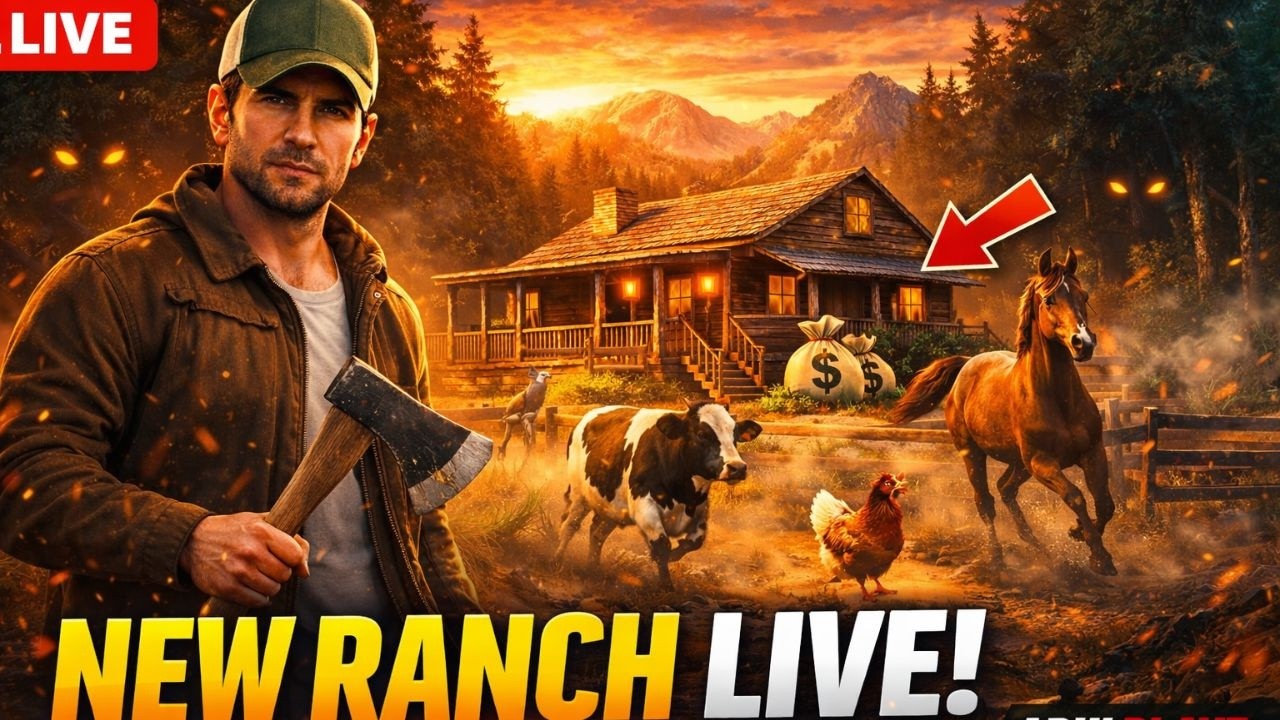 NEW RANCH LIVE! 🐄 Building My Dream Farm #ranchsimulator#live @ActiveNandu143