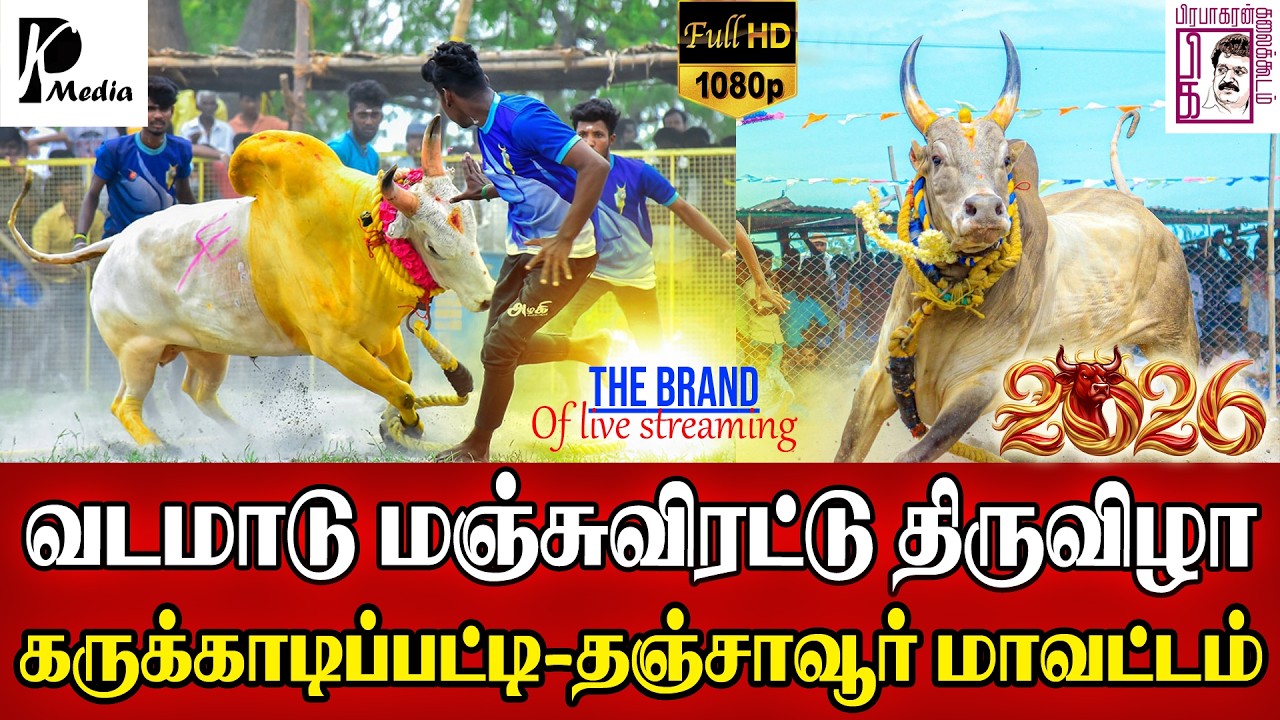 🔴LIVE (நேரலை) | கருக்காடிப்பட்டி வடமாடு மஞ்சுவிரட்டு 2026 | தஞ்சாவூர் மாவட்டம் | PK Media