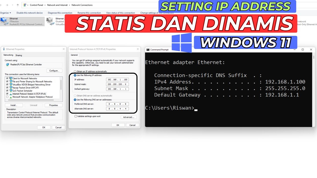 CARA SETTING IP ADDRESS STATIS DAN DINAMIS PADA WINDOWS 11 (2026)