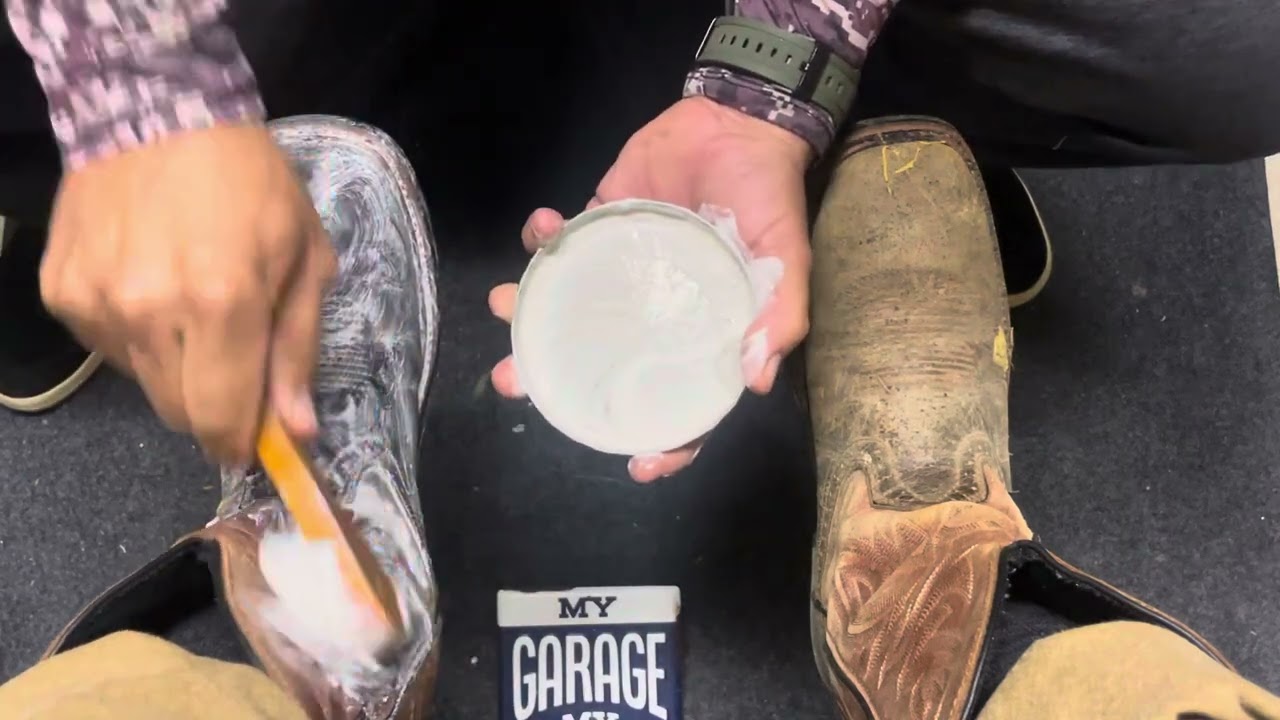 ASMR work boots shoeshine 🥾 💯 relax 😌 and go to sleep 😴