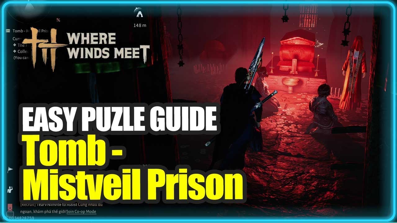 Where Winds Meet Tomb Mistveil Prison | How to Solve Tomb Mistveil Prison #ps5 #howtosolveapuzzle