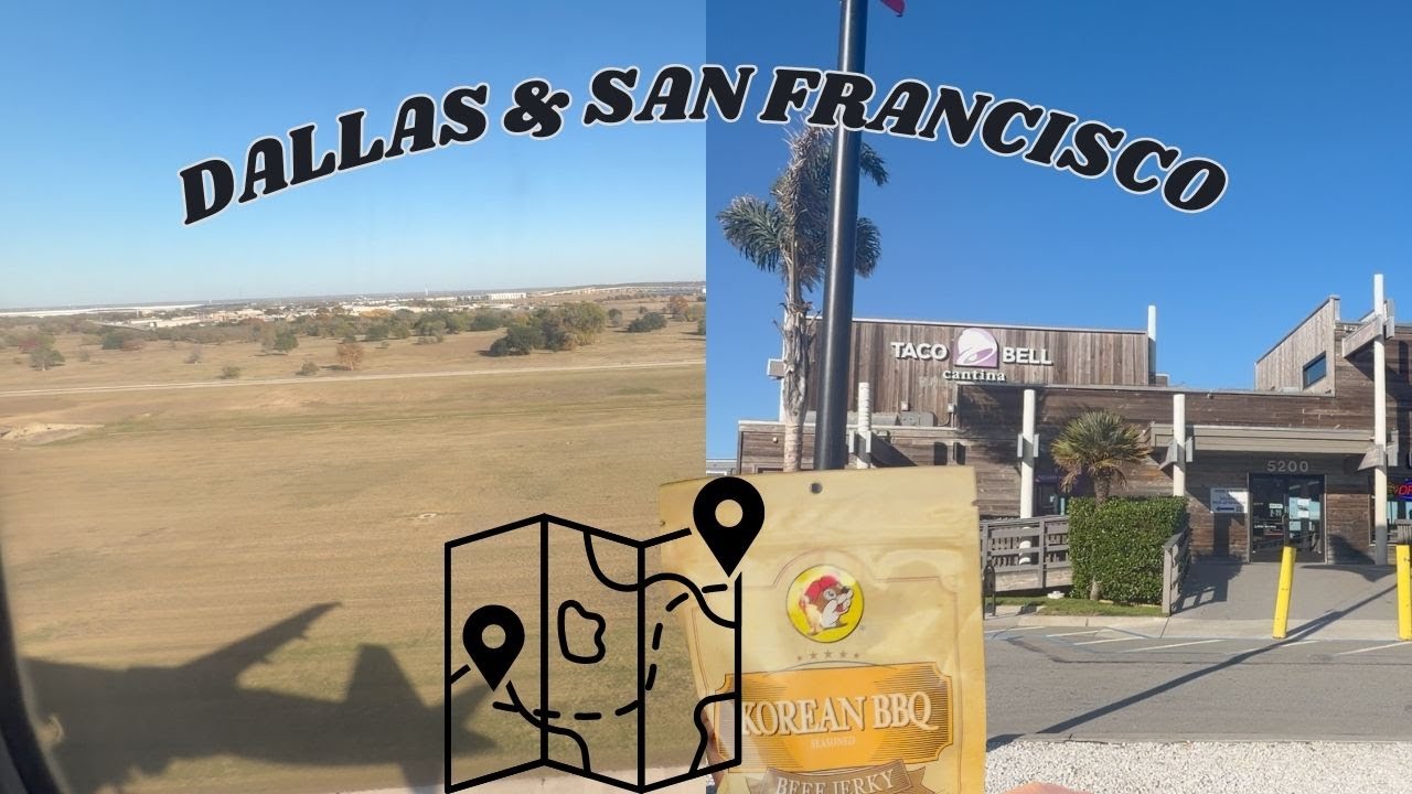 Travel Woes & Beachfront Taco Bell! #travelvlog #travel #california #texas #fyp #food #beach#youtube