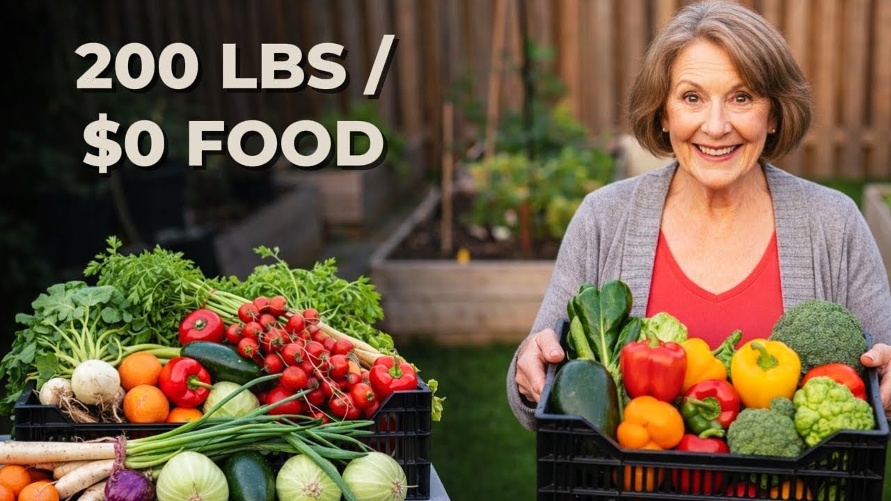 I grew 200 pounds of food for $0 in my tiny backyard 