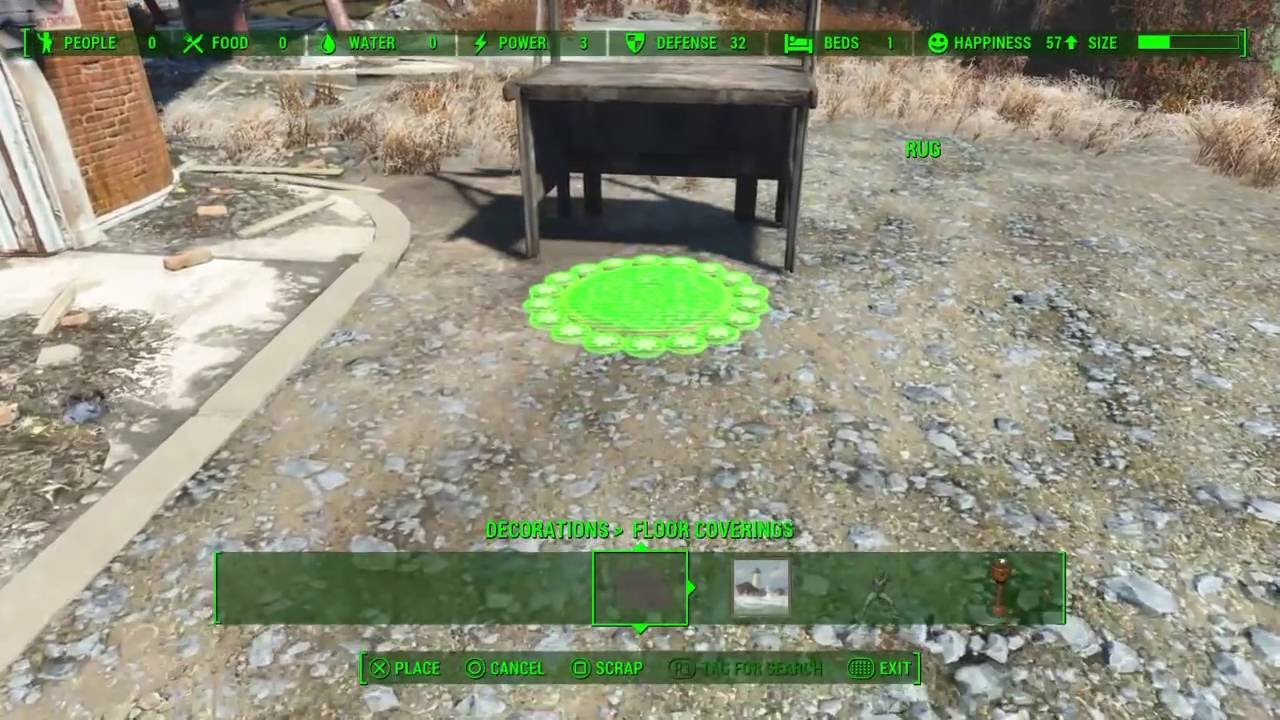 Fallout 4 Rug Glitch testing