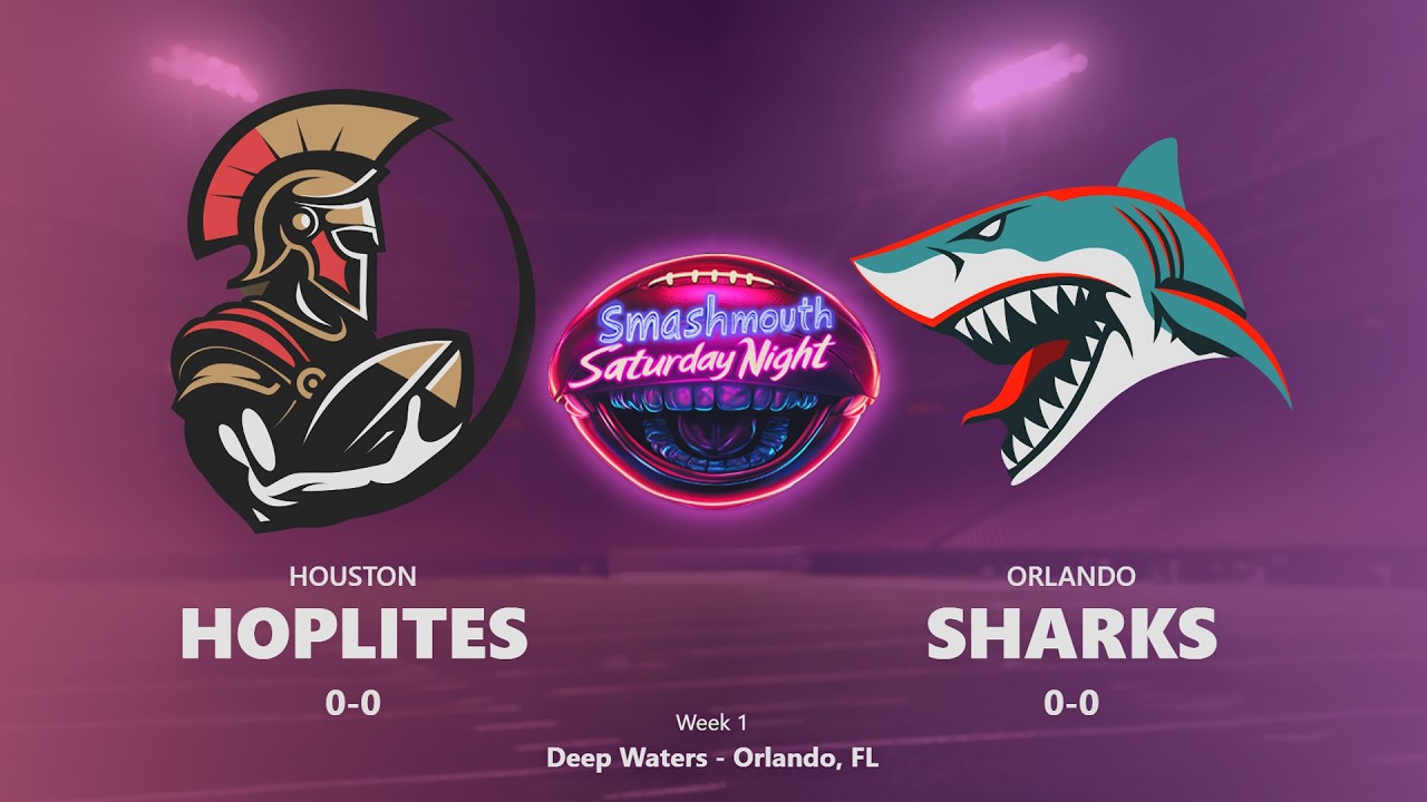 HOUSTON HOPLITES at ORLANDO SHARKS: SMASHMOUTH Saturday Night |  LIVE! W1 | RIVALS PRO '26