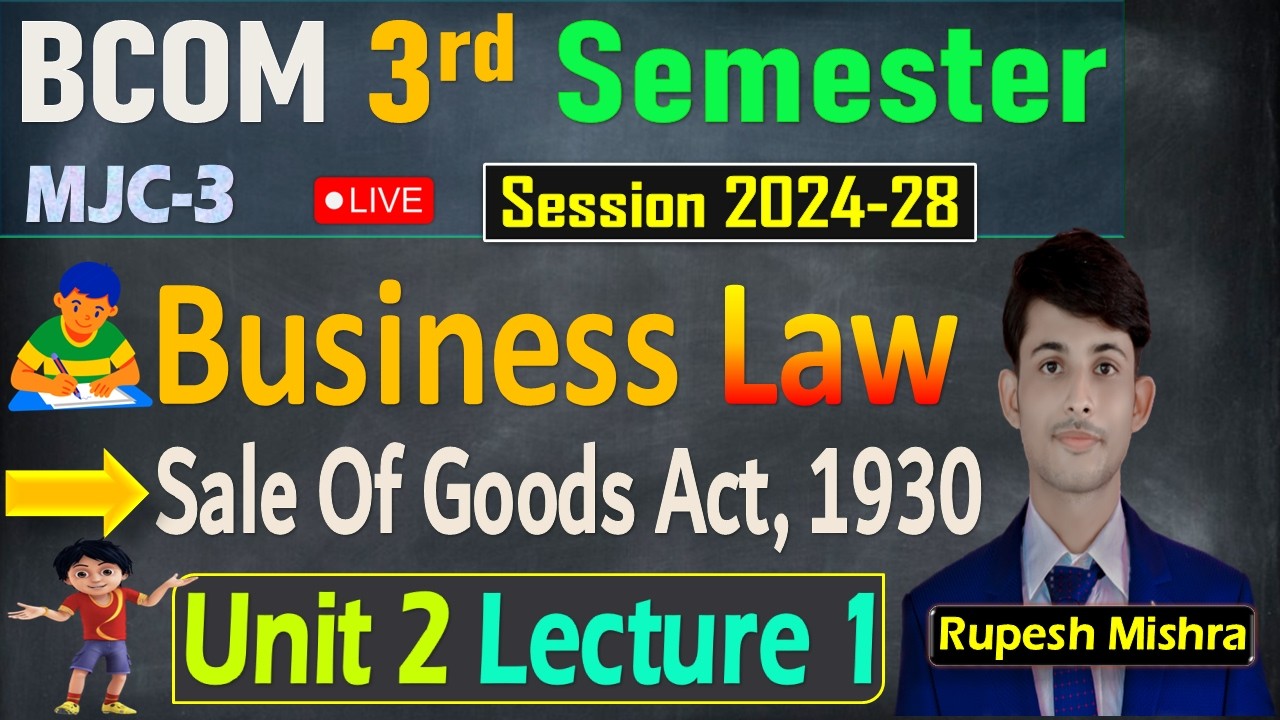 📚 B.COM 3rd Semester Business Law Important Questions 2025 | Business Law 3rd Semester Lecture 7✅